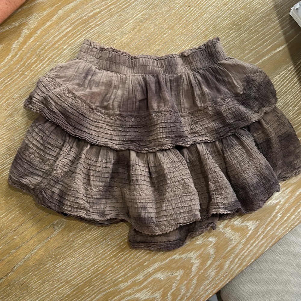 Ruffled brown tie dye Aerie skirt